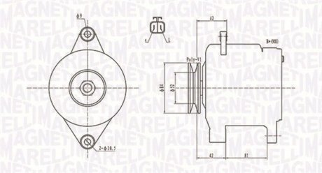 Генератор MAGNETI MARELLI MQA1615 (фото 1)