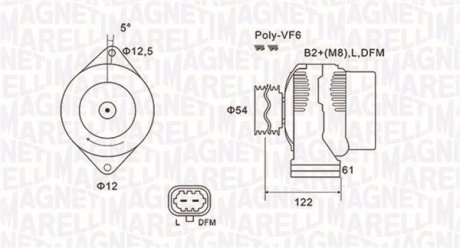 Alternator MAGNETI MARELLI MQA1994 (фото 1)