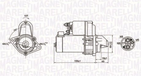 Стартер OPEL ASTRA 1,4 09- MAGNETI MARELLI MQS1257