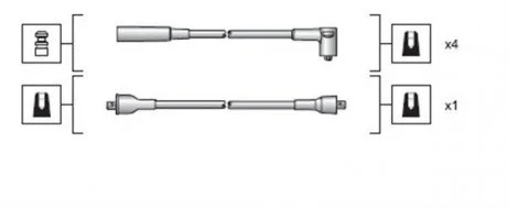 Дроти запалення, набір MAGNETI MARELLI MSK1023