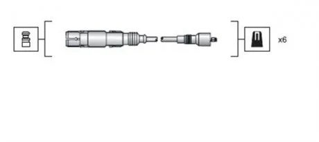 Комплект высоковольтных проводов AUDI 80,100,A4,A6,A8,CABRIOLET,COUPE VW PASSAT,SHARAN [941318111043] MAGNETI MARELLI MSK1043