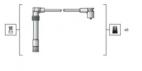 Комплект высоковольтных проводов AUDI A4,A6,A8, VW PASSAT [941318111162] MAGNETI MARELLI MSK1162