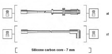 PRZEWODY PEUGEOT WYS.NAP. MAGNETI MARELLI MSK700 (фото 1)