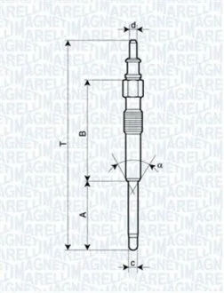 Свеча накала Smart [062900042304] MAGNETI MARELLI UC39A