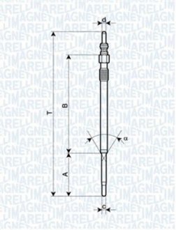 Њwieca їarowa FIAT/CITROEN DUCATO 2.3JTD 02-, JUMPER HDI 155/160 06- MAGNETI MARELLI UY6A (фото 1)