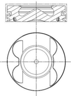 Поршень Mahle MERCEDES 83.51mm OM642 (1-3 цил) \'\'06>> MAHLE / KNECHT 001 PI 00106 002