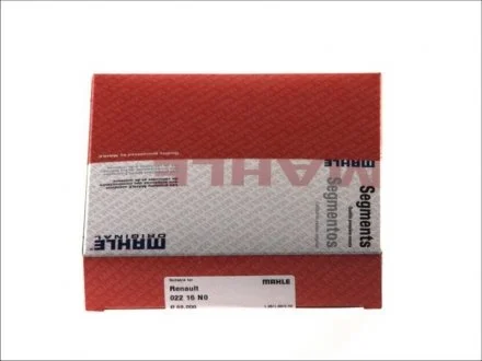 Кільця поршневі PKW RENAULT 69,00 MAHLE / KNECHT 022 16 N0 (фото 1)