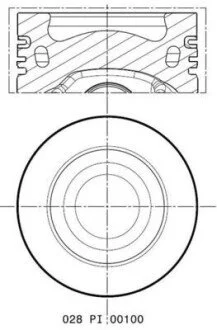 Поршень двигателя PKW AUDI/VW MAHLE / KNECHT 028 PI 00100 000