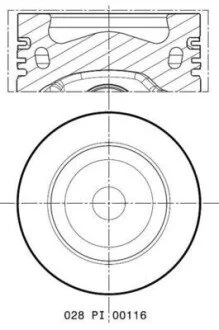 Поршень двигуна PKW VW-Audi MAHLE / KNECHT 028 PI 00116 002