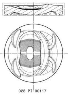 Поршень двигателя AUDI / VW 1,4 TFSI MAHLE / KNECHT 028 PI 00117 002