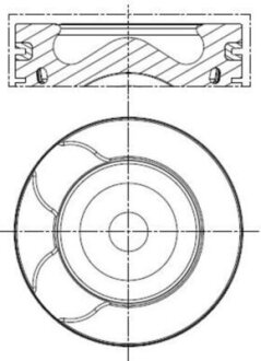 Поршень MAHLE 039 PI 00128 000 MAHLE / KNECHT 039PI00128000 (фото 1)