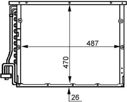 Радіатор кондиціонера MAHLE / KNECHT AC179000S