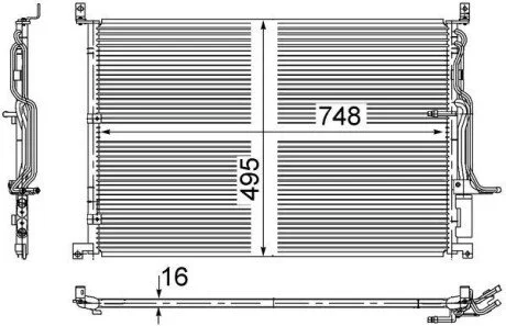 Радіатор кондиціонера MAHLE / KNECHT AC271000S