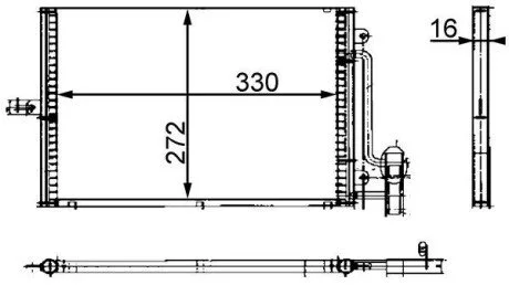 Радиатор кондиционера MAHLE / KNECHT AC 317 000S (фото 1)