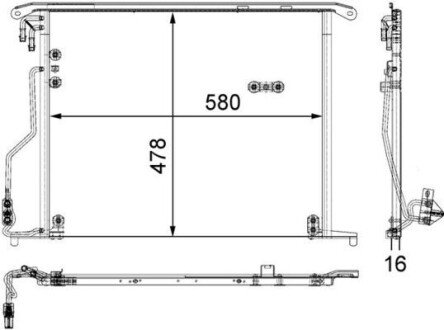 Радіатори кондиціонера MERCEDES S W220, 98- MAHLE / KNECHT AC334000S (фото 1)