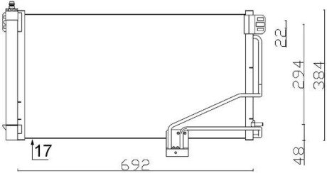 Радіатор кондиціонера MAHLE / KNECHT AC347001S