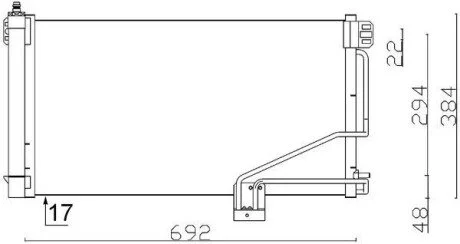 Радіатор кондиціонера MAHLE / KNECHT AC347001S (фото 1)