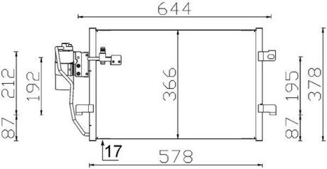 Конденсер кондиционера MAHLE / KNECHT AC 351 000S