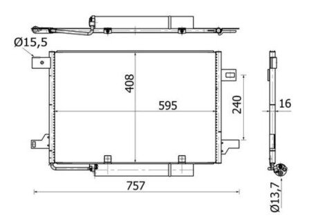 Конденсатор кондиціонера MAHLE / KNECHT AC 369 000S