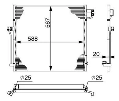 Конденсер кондиционера MAHLE / KNECHT AC 41 000S