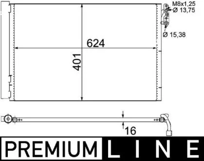 SKRAPLACZ BEHR PREMIUM LINE MAHLE / KNECHT AC413000P (фото 1)