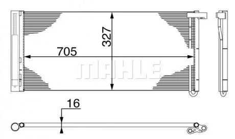 Радиатор кондиционера MAHLE / KNECHT AC 425 000S