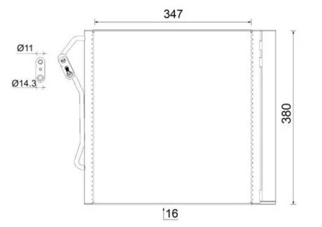 Радіатор кондиціонера MAHLE / KNECHT AC 451 000S