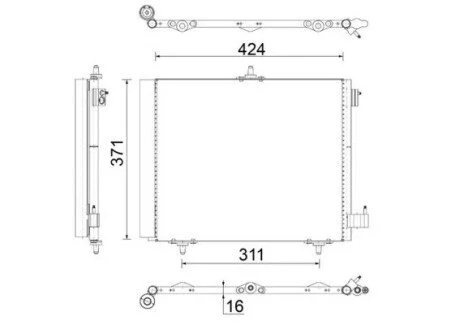 Радіатор кондиціонера MAHLE / KNECHT AC460000S