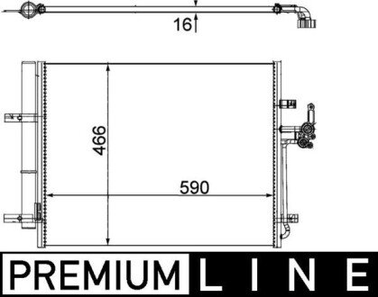 SKRAPLACZ BEHR PREMIUM LINE MAHLE / KNECHT AC500000P