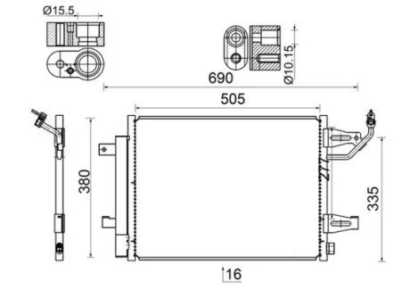 Радиатор кондиционера MAHLE / KNECHT AC 509 000S