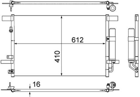 Радиатор кондиционера MAHLE / KNECHT AC 557 000S (фото 1)