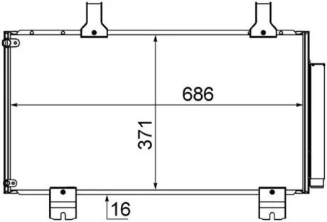 Радіатор кондиціонера MAHLE / KNECHT AC 610 000S