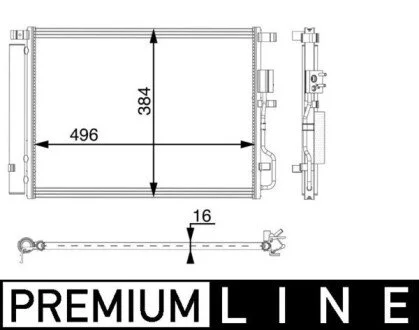 CH£ODNICA KLIMY HYUNDAI TUCSON MAHLE / KNECHT AC62000P