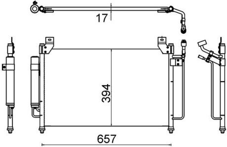 Радіатор кондиціонера MAZDA CX-7 07- MAHLE / KNECHT AC642000S