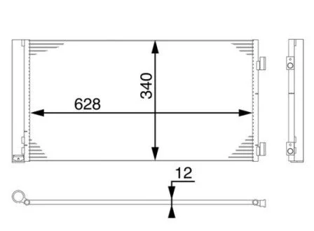 Радіатор кондиціонера MAHLE / KNECHT AC751000S (фото 1)