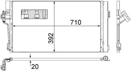 Радиатор кондиционера MAHLE / KNECHT AC 762 000S