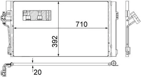 Радиатор кондиционера MAHLE / KNECHT AC 762 000S
