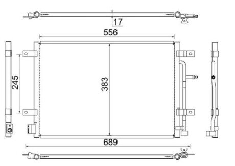 Радіатор кондиціонера MAHLE / KNECHT AC812000S (фото 1)