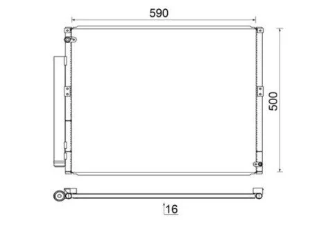 Радіатор кондиціонера MAHLE / KNECHT AC836000S