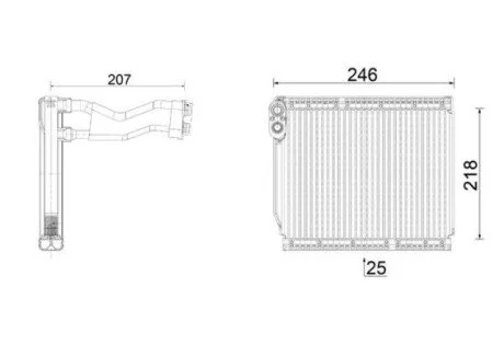Випаровувач кондиціонера HYUNDAI I20 I, IX20 1.1D-1.6D 08.08-07.19 MAHLE / KNECHT AE161000P