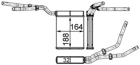 NAGRZEWNICA FORD FOCUS C-MAX 04- MAHLE / KNECHT AH199000S