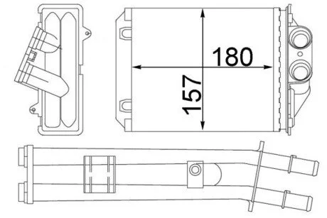 NAGRZEWNICA FIAT PANDA 03- 500/FORD KA MAHLE / KNECHT AH213000S