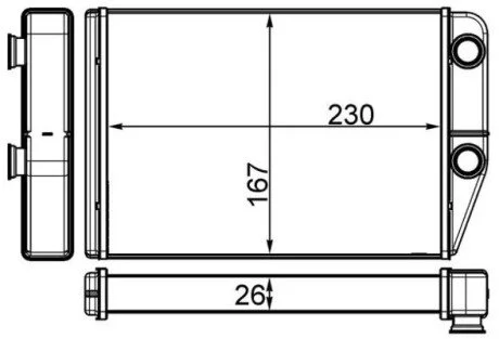 NAGRZEWNICA CITROEN JUMPER 06-, FIAT DUCATO 06-, PEUGEOT BOXER 06- MAHLE / KNECHT AH225000S