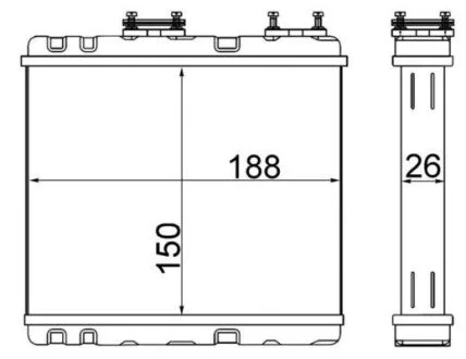 Радиатор печки MAHLE / KNECHT AH 247 000S