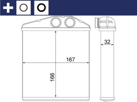 NAGRZEWNICA OPEL / VAUXHALL CORSA C MAHLE / KNECHT AH6000S