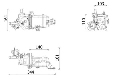 WYMIENNIK CIEPЈA R 1.6DCI BITURBO MAHLE / KNECHT CE49000P (фото 1)