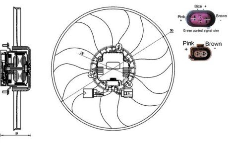 Вентилятор радіатора охолодження MAHLE / KNECHT CFF 170 000S (фото 1)