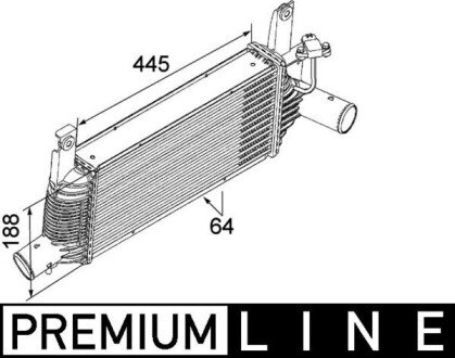 INTERCOOLER BEHR PREMIUM LINE MAHLE / KNECHT CI159000P (фото 1)