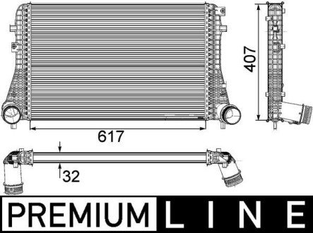 Интеркулер MAHLE / KNECHT CI 208 000P