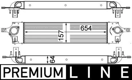 Інтеркулер NISSAN X-TRAIL, X-TRAIL II, RENAULT KOLEOS I 2.0D 06.07- MAHLE / KNECHT CI319000P